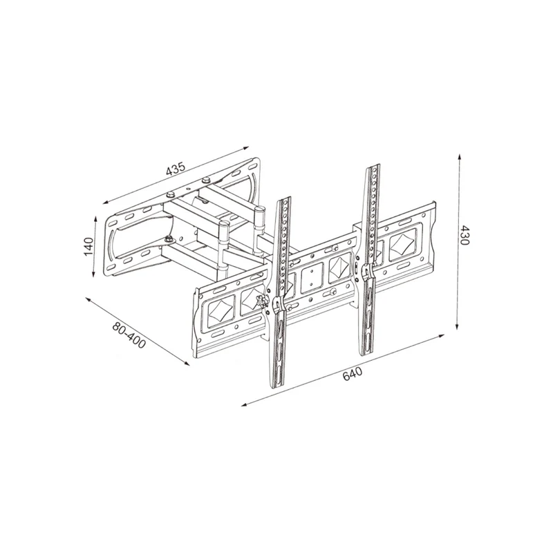 Rackora Heavy Duty Full Motion TV Wall Mount 32-85 Inch - Universal Compatibility