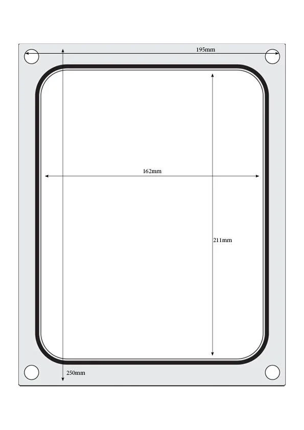 Hendi Matrize für Schalenversiegelungsmaschine Compact, Schalenformat 227 x 178 mm