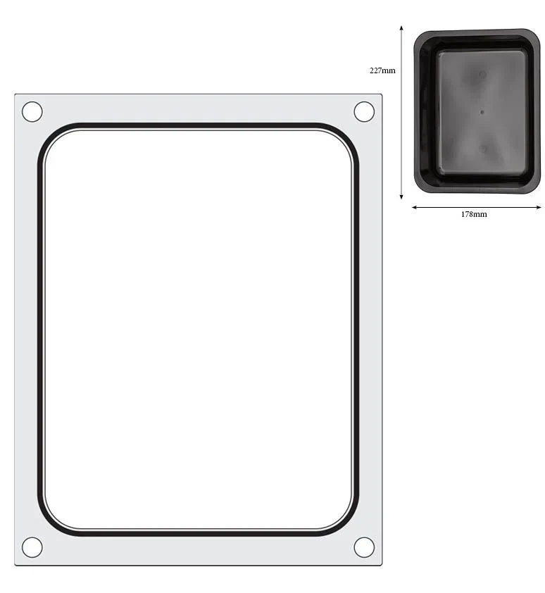 Hendi Matrize für Schalenversiegelungsmaschine Compact, Schalenformat 227 x 178 mm