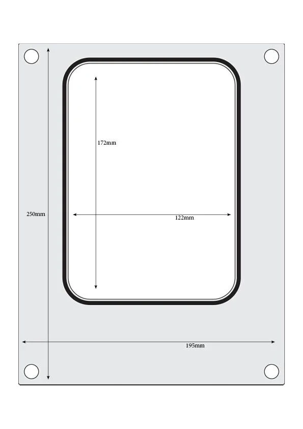 Hendi Matrize für Schalenversiegelungsmaschine Compact, Schalenformat 187 x 137 mm
