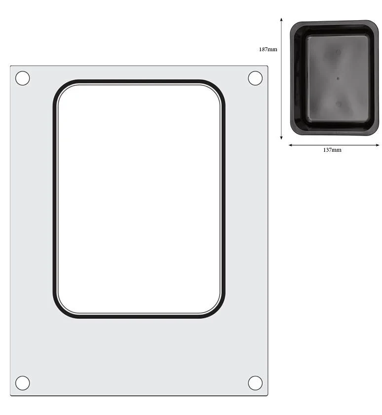 Hendi Matrize für Schalenversiegelungsmaschine Compact, Schalenformat 187 x 137 mm