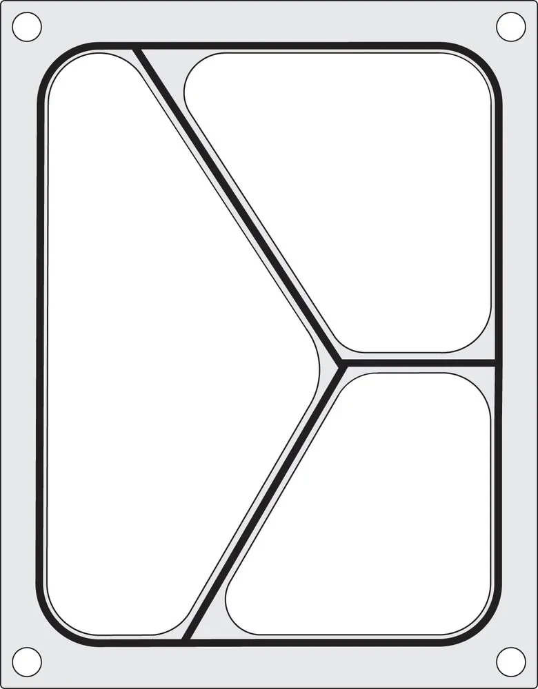 Hendi Matrize für Schalenversiegelungsmaschine Compact, dreigeteilte Schale, 227 x 178 mm