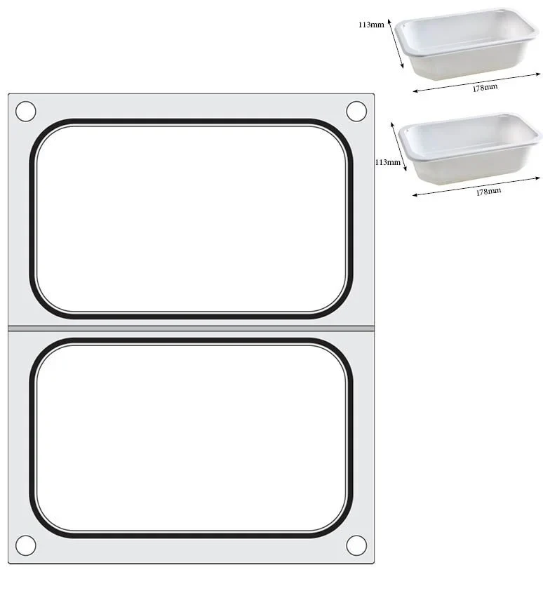 Hendi Matrize für Schalenversiegelungsmaschine Compact, 2 Schalen, je 178 x 113 mm