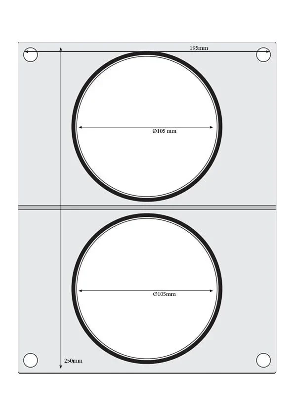 Hendi Matrize für Schalenversiegelungsmaschine Compact, 2 Rundschalen, je Ø 115 mm