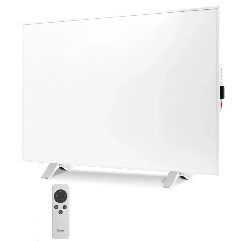 Cronos infrared heater, 500W, white, allergy-friendly, ultra-thin, matte surface, heats an area up to 14m2, Synthelith PRO CRP-500TWP White