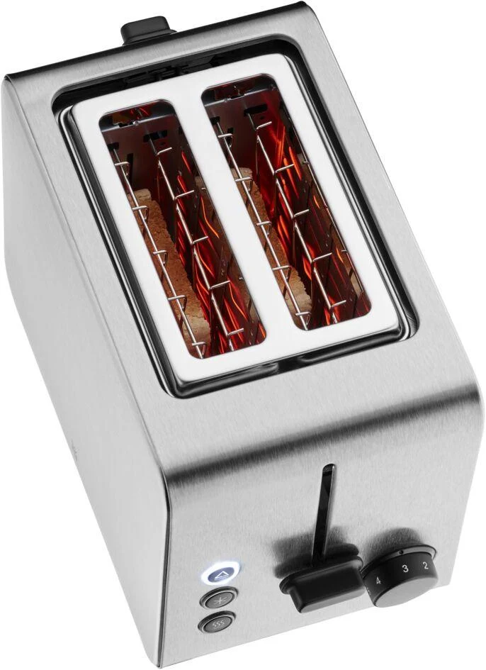 WMF Stelio Toaster 2 Scheiben Edelstahl, Doppelschlitz Toasters