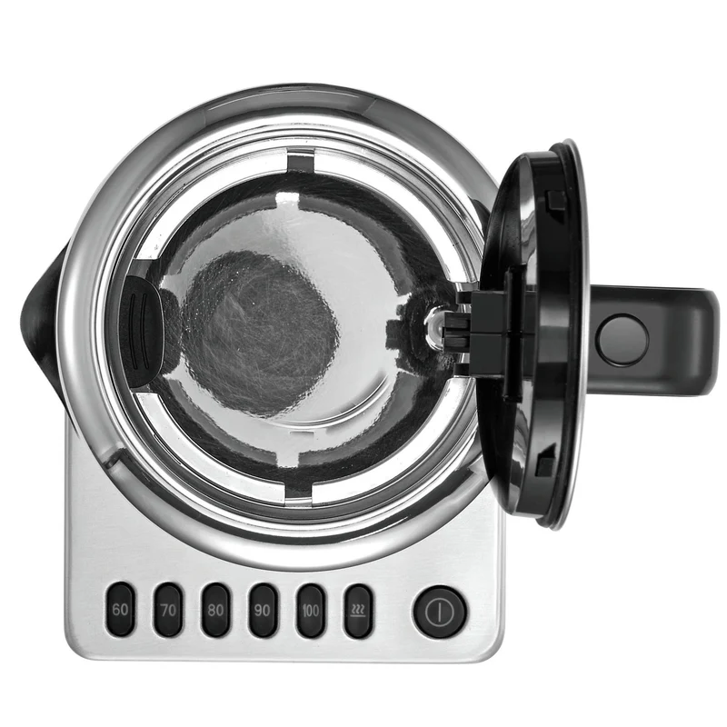 WMF Küchenminis 2 in 1 Vario Wasserkocher mit Temperatureinstellung, 1,0l, 1900 W, Teekocher Glas mit Teebeutelhalter und Sieb