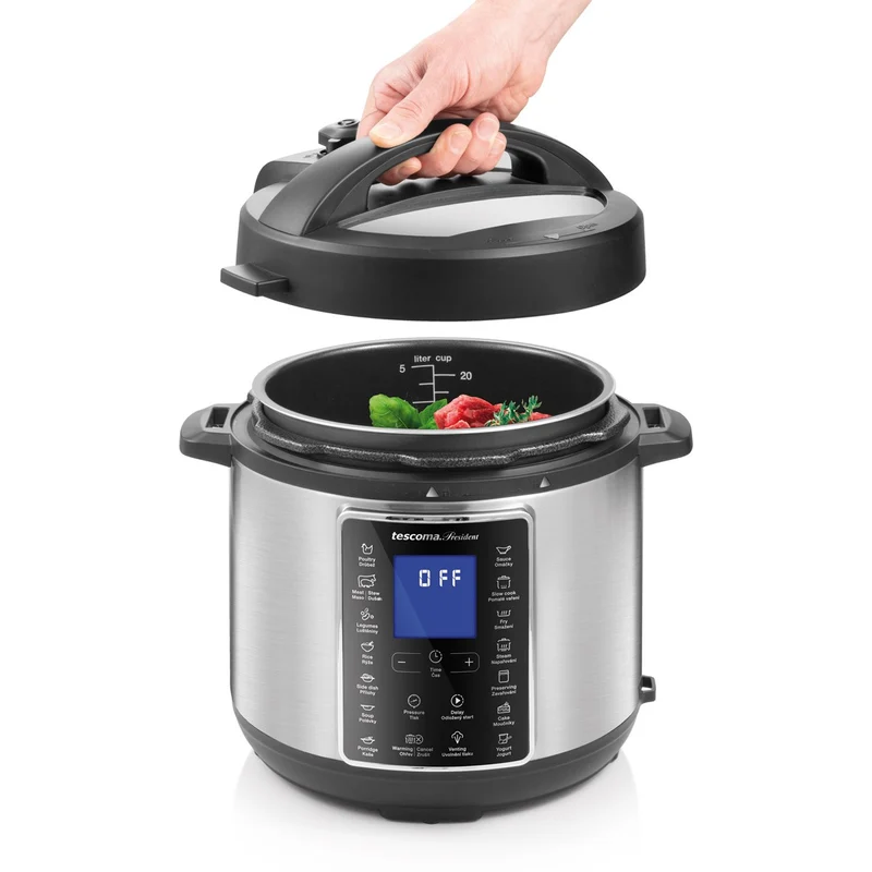 Tescoma PRESIDENT Multikocher 5,5 l mit Druckgaren, 14 Programmen, 1000 W