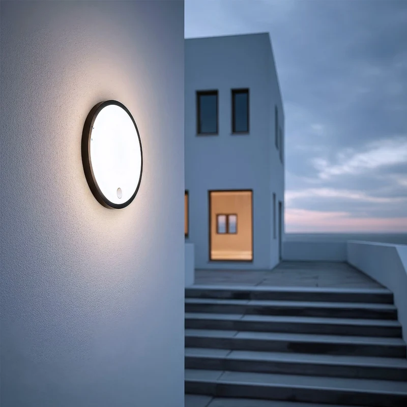 Maclean LED Light with Motion Sensor, PIR Sensor, Black, 10W, IP65, 1000 lm, Neutral White, MCE525 B, 2 pieces