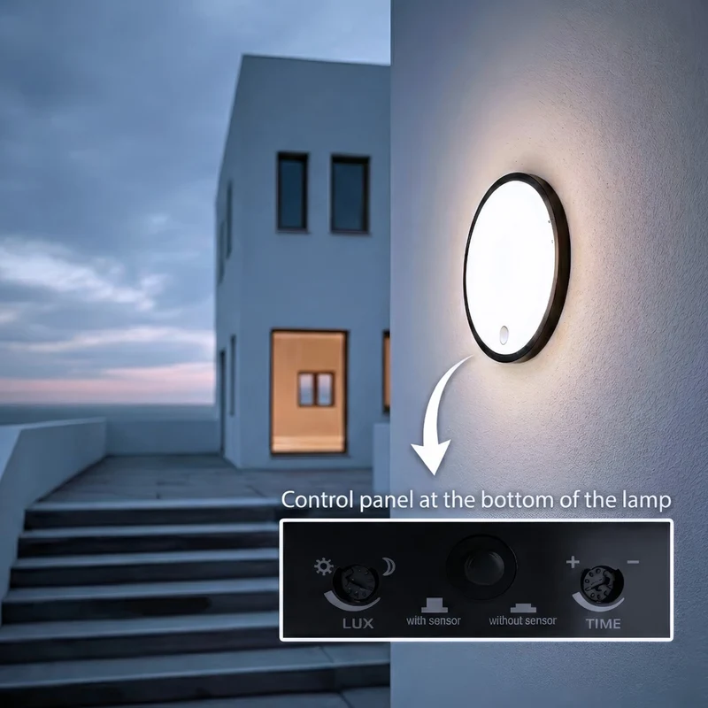 Maclean LED Light with Motion Sensor, PIR Sensor, Black, 10W, IP65, 1000 lm, Neutral White, MCE525 B, 2 pieces