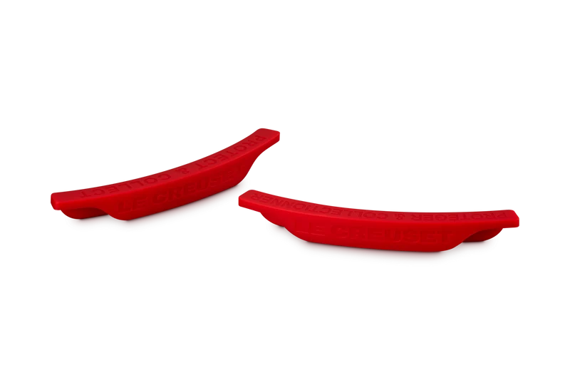 Le Creuset 2er-Set Stapelschutz aus Silikon Kirschrot 42818110601500