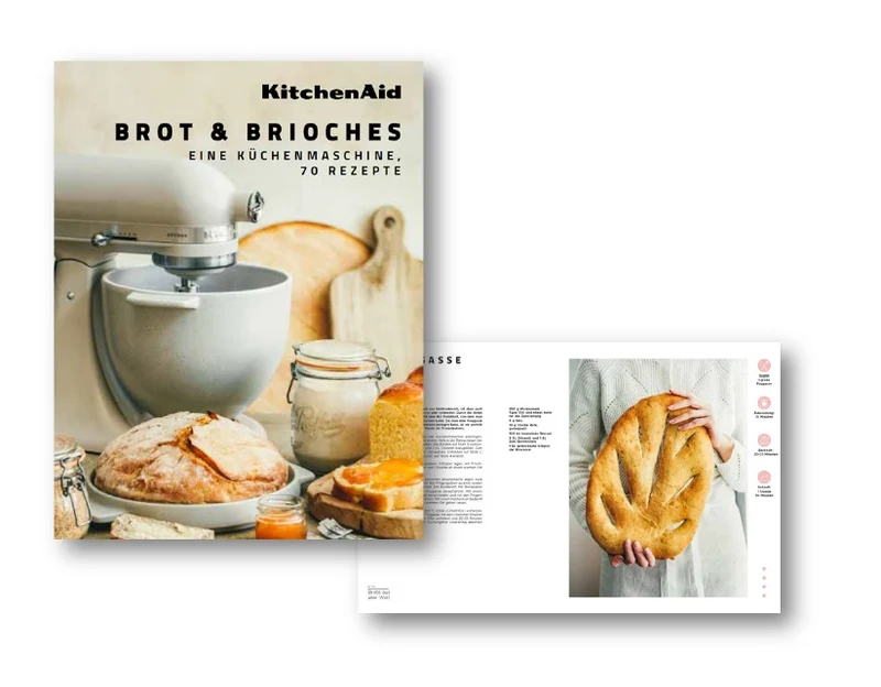 KitchenAid Rezeptbuch Brot & Brioches (70 Rezepte, Hardcover) BBCB_DE