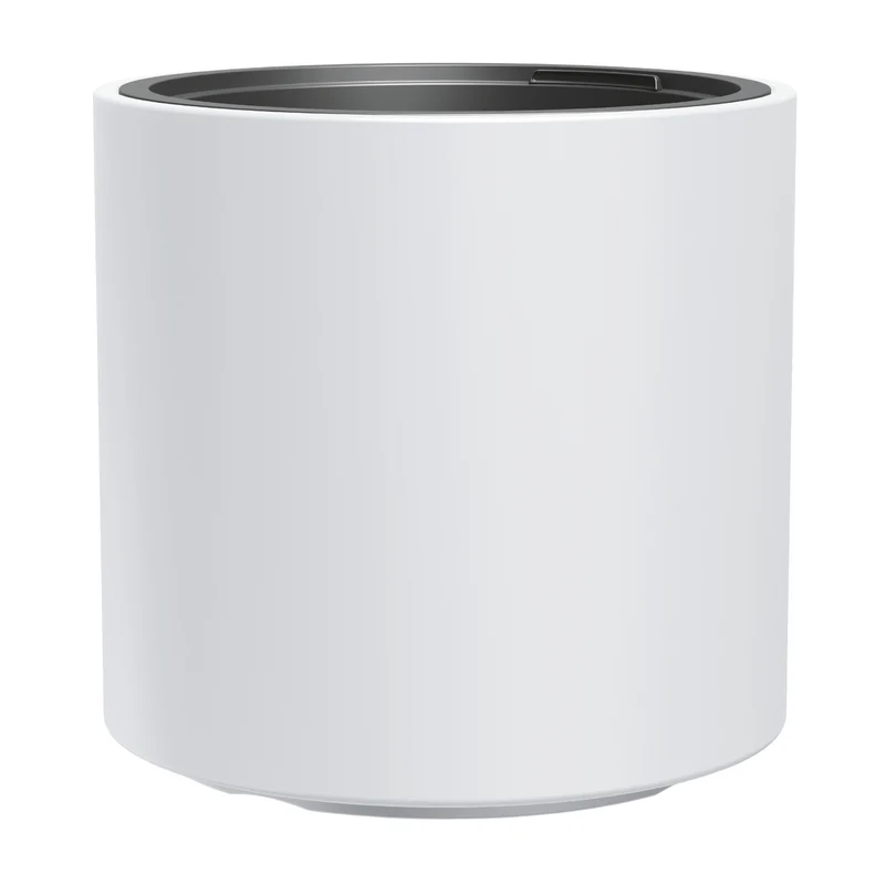 Prosperplast flower pot, with insert, frost resistant, height 29cm, white, Heos