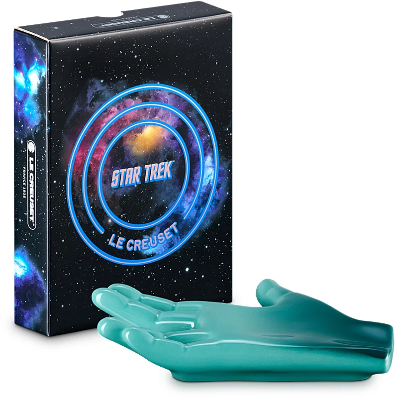 Le Creuset Live Long & Prosper Löffelablage Bleu Riviera 19cm