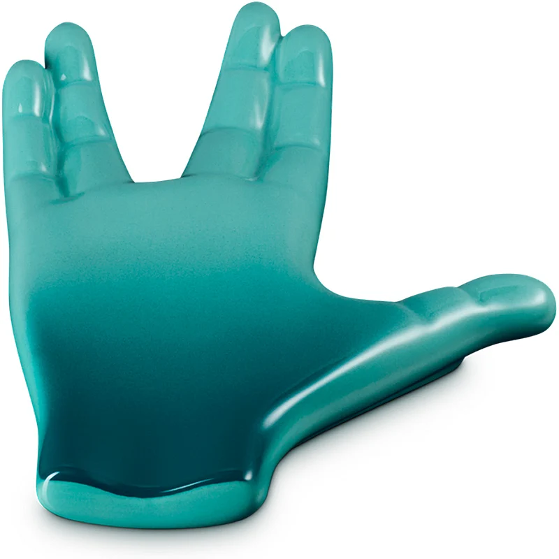 Le Creuset Live Long & Prosper Löffelablage Bleu Riviera 19cm