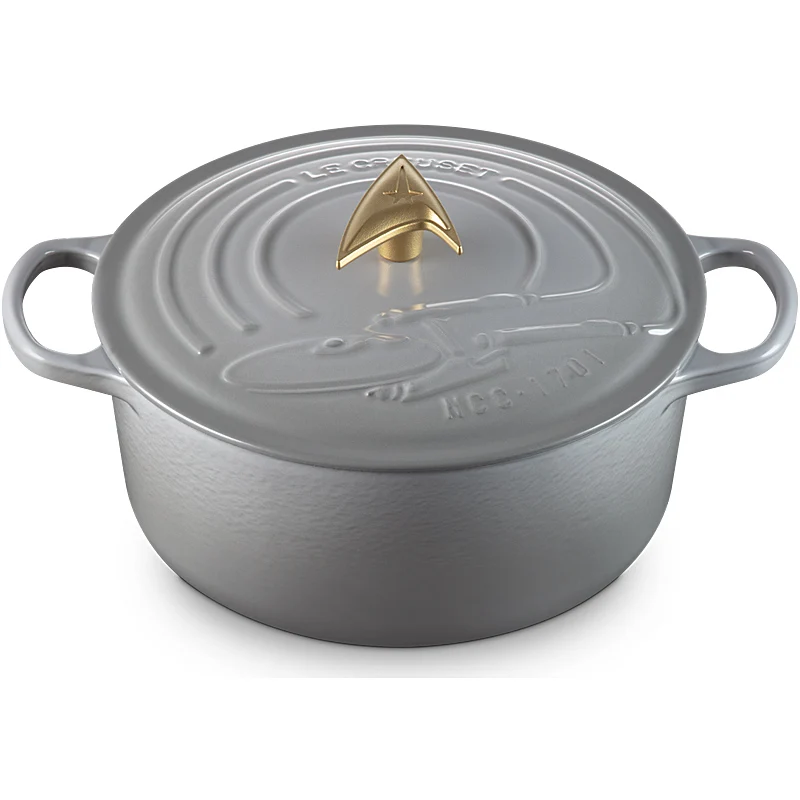 Le Creuset Star Trek Enterprise Signature Bräter 26cm Perlgrau