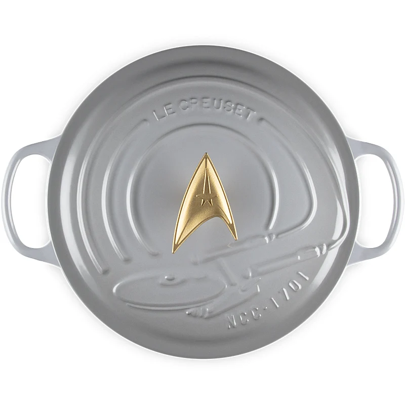 Le Creuset Star Trek Enterprise Signature Bräter 26cm Perlgrau