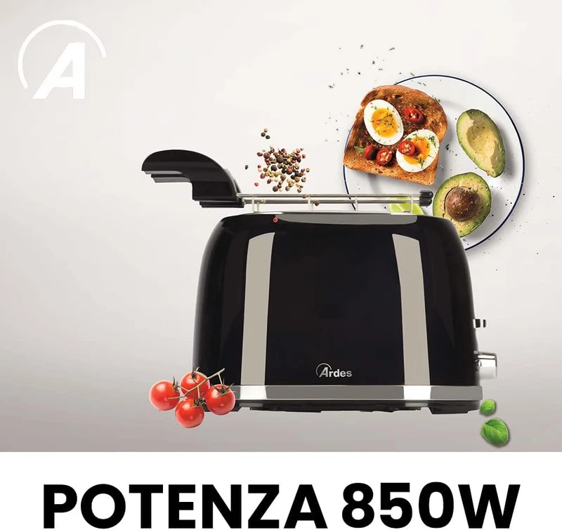 ARDES - ARTOAST03 TOSTO PRESTIGE Toaster mit gefüllten Toastzangen - 2 Timer für 7 Röstungen - Toast