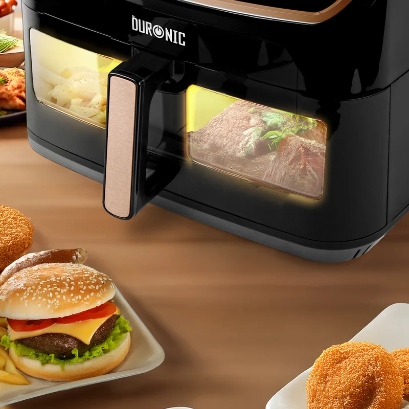 Duronic AFD1 BG Heißluftfritteuse Ersatzkorb, 10 Liter Volumen, Großer Frittierkorb für Duronic AF24 Fritteuse, Portion für die ganze Familie, Frittieren ohne Öl, Zubehör für Air Fryer