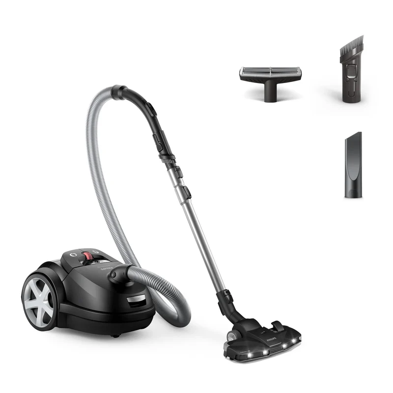 Philips Vacuum cleaner S-Bag TriActive+LED| Deep Black