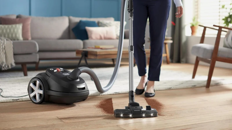 Philips Vacuum cleaner S-Bag TriActive+LED| Deep Black