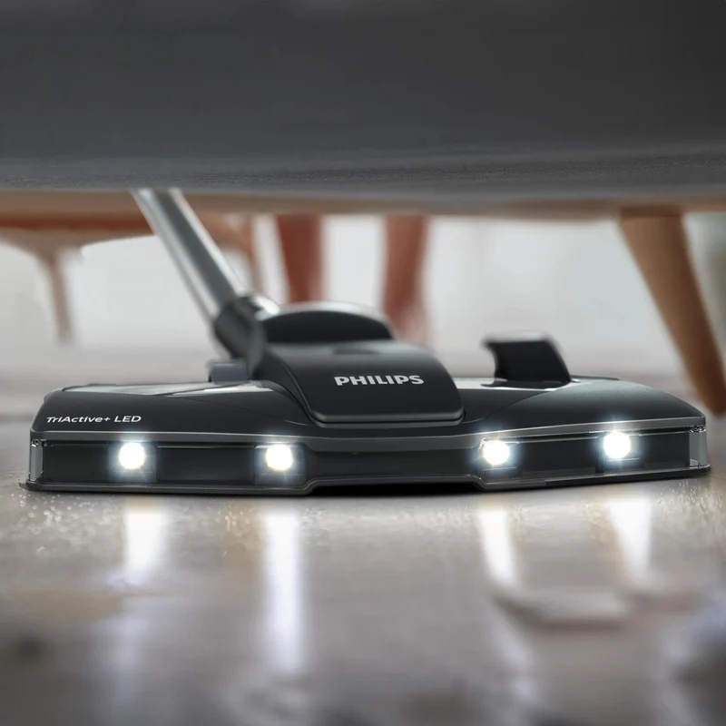 Philips Vacuum cleaner S-Bag TriActive+LED| Deep Black