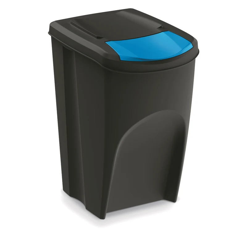 Keden Sortibox 3x 35L Recycling Sorting Waste Bins Trash Can Segregation Recycling Black Stackable
