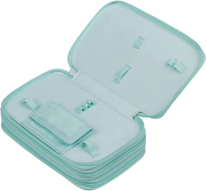 Baagl 3 Fach Federmäppchen Mädchen, Schulmäppchen für Schreibwaren, Schulsachen Federtasche, Federma