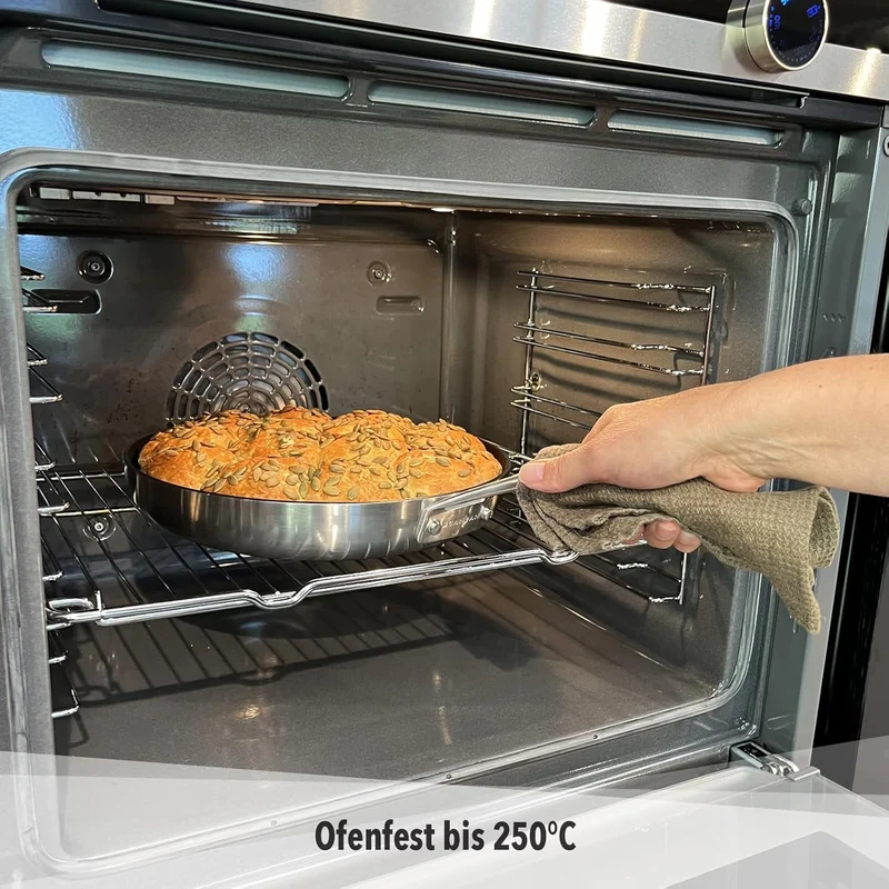 SCANPAN CS+ Bratpfanne | 5-schichtige Konstruktion | Für alle Herdarten geeignet | Multifunktionale