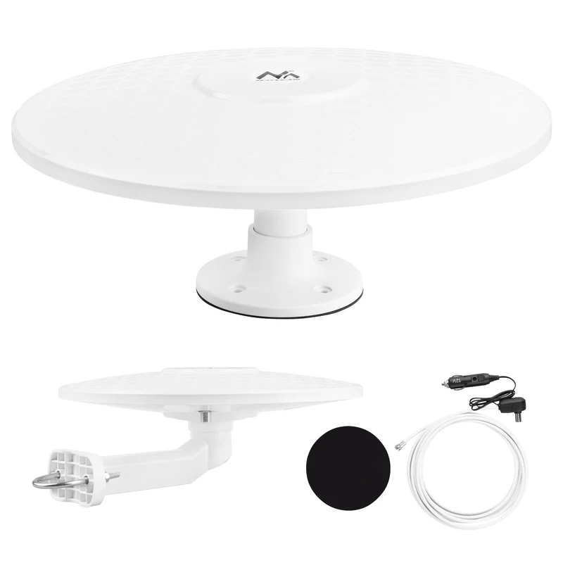 Maclean DVB-T/T2 HEVC omni-directional antenna, active, camper, 12V, MCTV-103