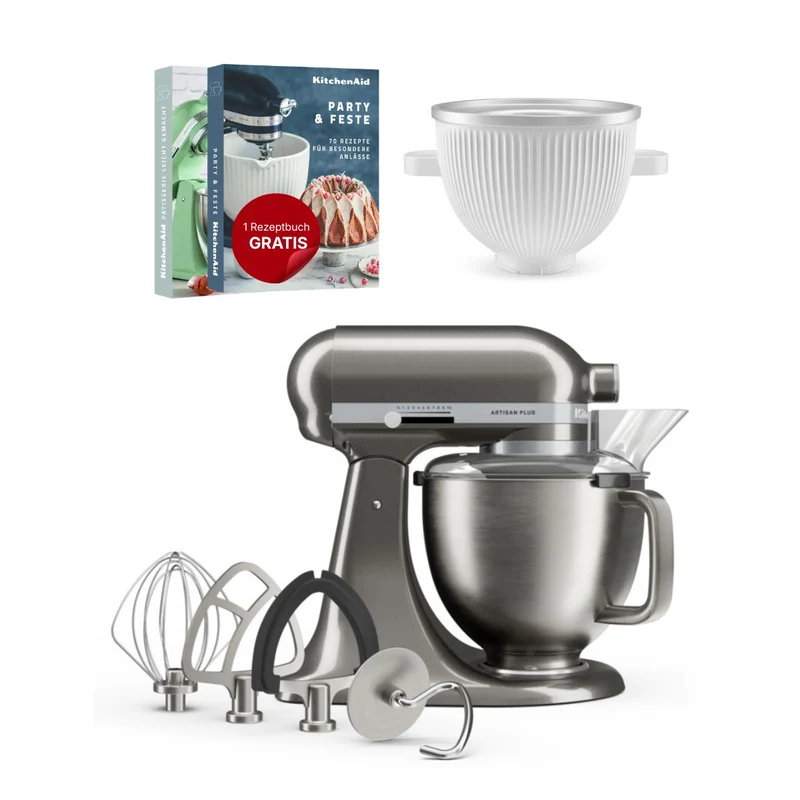 KitchenAid 4,7 L 5KSM50 Artisan Plus Küchenmaschine Icelover mit Eiszubereiter