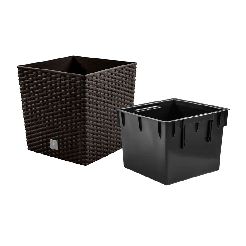 Prosperplast DRTS325L-440U Flower pot with Prosperplast Rato Low DRTS325L 440U umbra