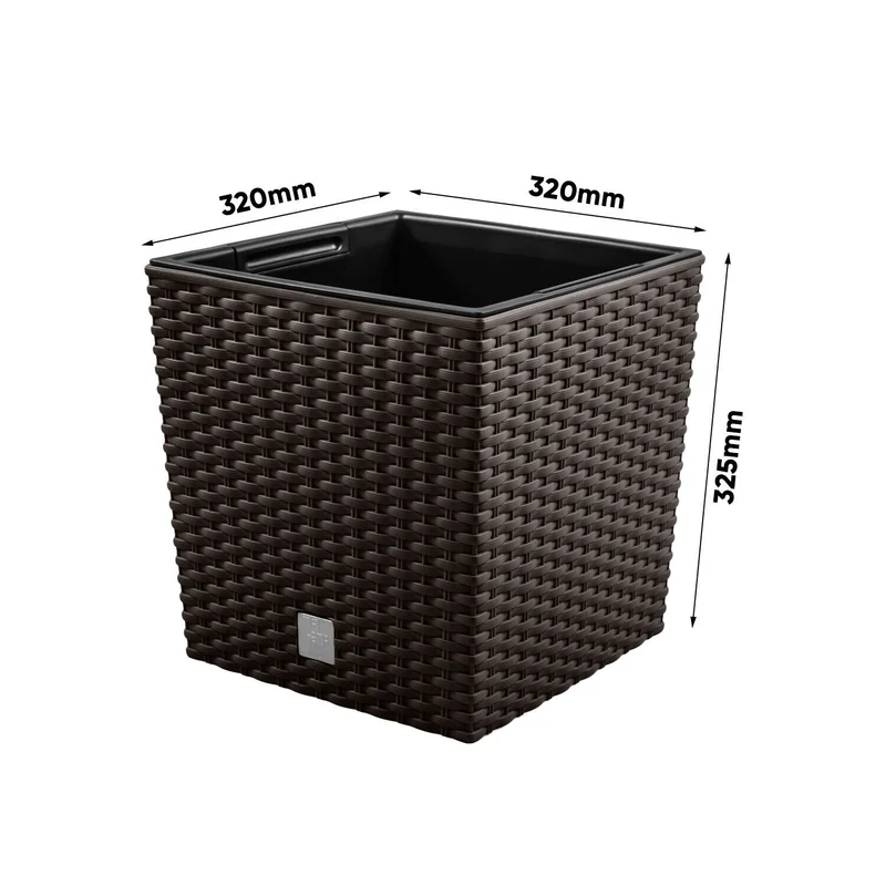 Prosperplast DRTS325L-440U Flower pot with Prosperplast Rato Low DRTS325L 440U umbra
