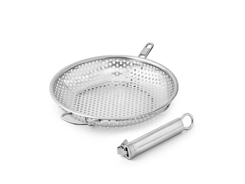 BBQ-GRILLPFANNE MIT ABNEHMBAREM GRIFF 28 CM