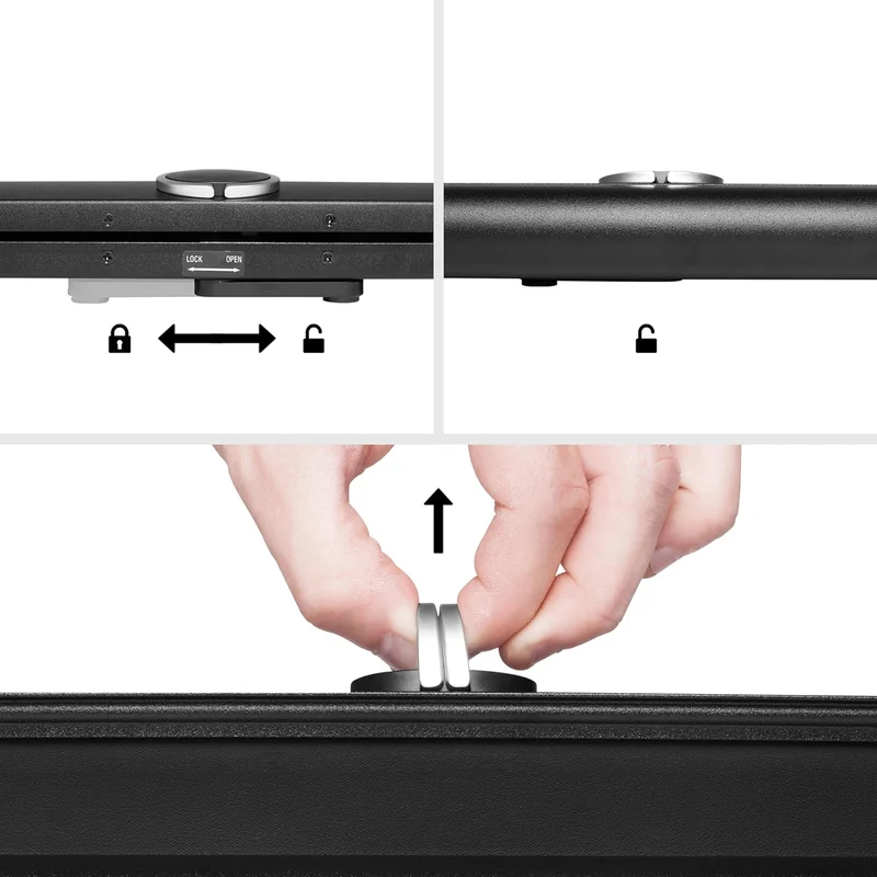 Duronic DPS40 16:9 Beamer Leinwand | 40 Zoll Projektor Leinwand | 16:9 Heimkino | Gain +1 mobile Beamerleinwand für Tische und Schränke | 4K UHD, 3D, Full HD 1080p | Kompakte Projektionsleinwand