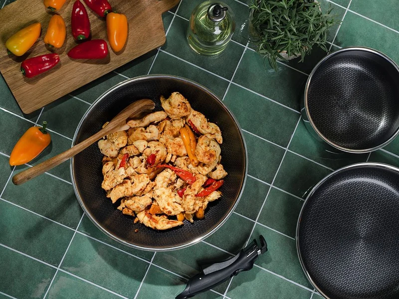 WOK+SAUTÉ-SET MIT ABNEHMBAREM GRIFF – 2 STÜCK