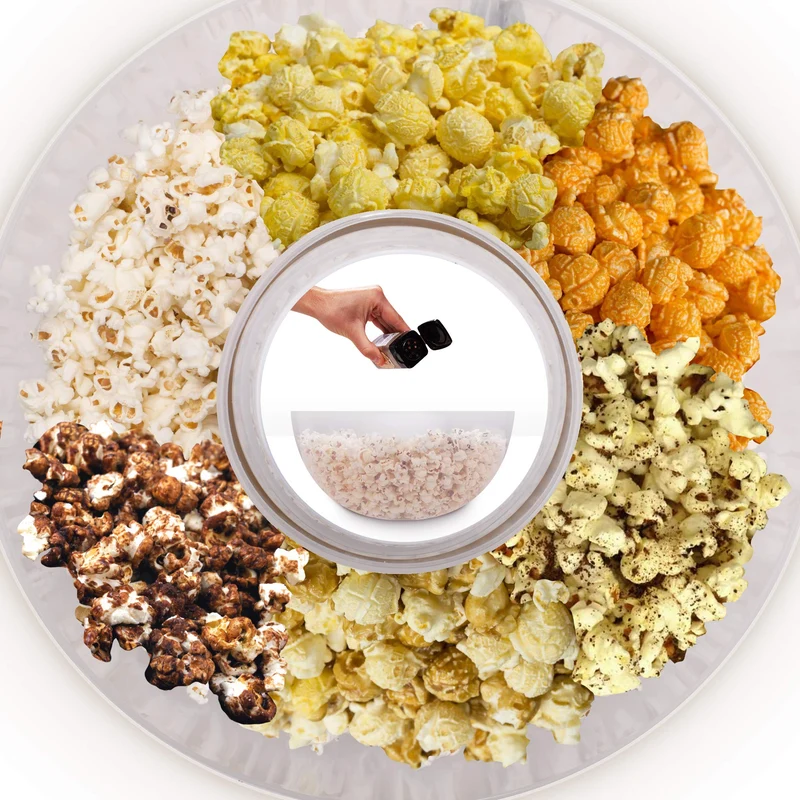 Duronic POP50 WE Popcornmaschine | Heißluft ohne Fett & Öl | 1200 Watt | inkl. Messbecher | für 50 Gramm Mais | abnehmbare Schüssel | Ölfreies Popcorn | Kalorienarm | Weiß