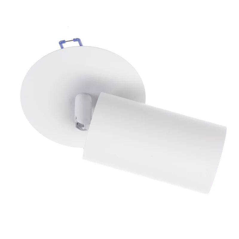 Maclean flush mount / tube luminaire, spot, round, aluminum, GU10, 55x100mm, white, MCE364 W