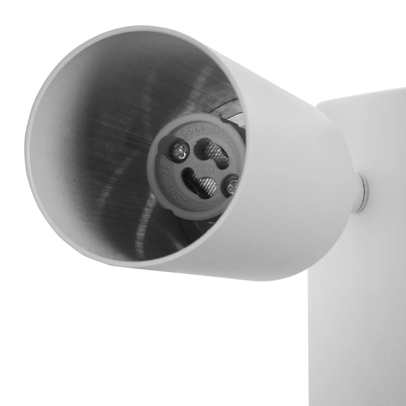 Maclean wall lamp / wall light, spot, round, GU10, with switch 55x90mm, white, MCE369 W+ LED bulb GU10 7W Maclean Energy MCE437 NW neutral white 4000K, 220-240V~, 50/60Hz, 490 lumens