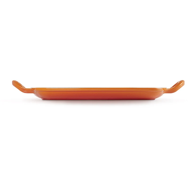 Le Creuset Rechteckige Grillplatte Signature 30 cm Ofenrot