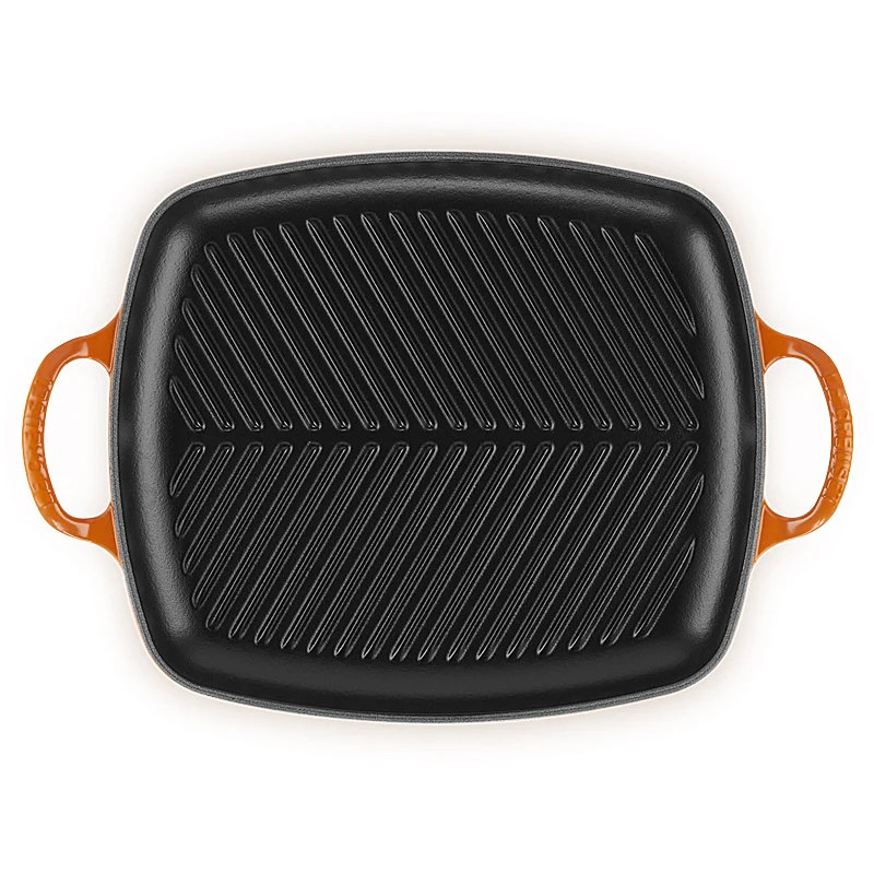 Le Creuset Rechteckige Grillplatte Signature 30 cm Ofenrot