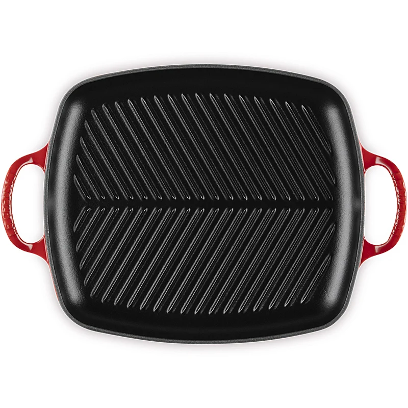 Le Creuset Rechteckige Grillplatte Signature 30 cm Kirschrot