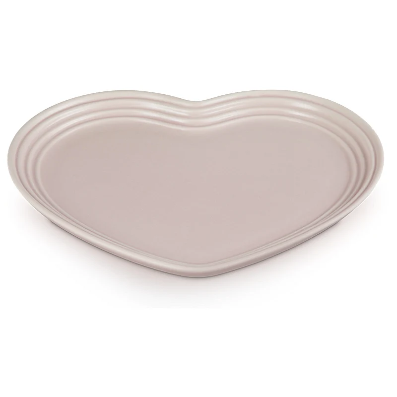 Le Creuset Teller Herzform 23 cm Chiffon Pink