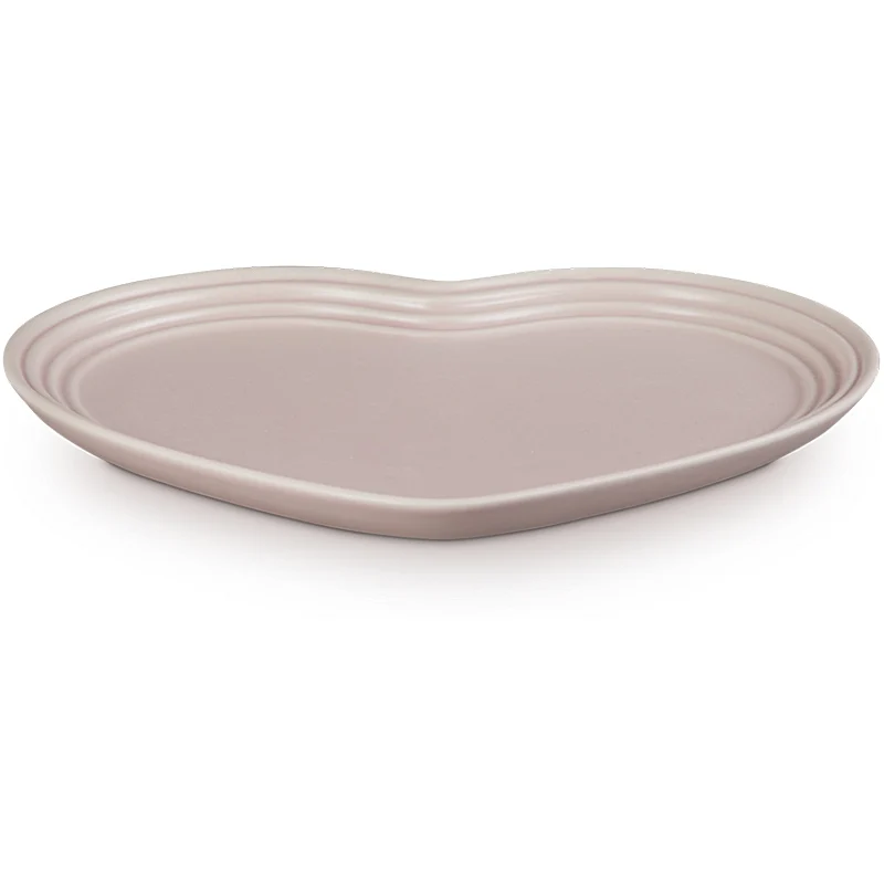 Le Creuset Teller Herzform 23 cm Chiffon Pink