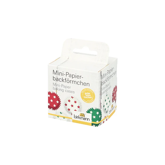 Mini-Papierbackförmchen, Sterne, Ø 4,5 cm, 100 Stück