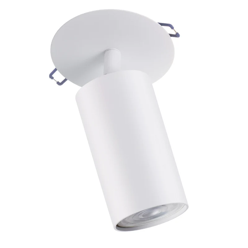 Maclean flush mount/tube luminaire, spot, round, aluminum, GU10, 55x130mm, white, MCE364 W 3pcs+ Maclean Energy MCE437 NW GU10 7W LED bulb neutral white 4000K, 220-240V~, 50/60Hz 3pcs