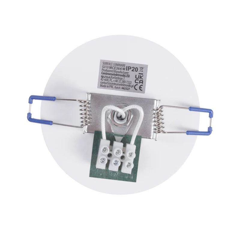 Maclean flush mount / tube luminaire, spot, round, aluminum, GU10, 55x130mm, white, MCE364 W + LED bulb GU10 7W Maclean Energy MCE437 NW neutral white 4000K, 220-240V~, 50/60Hz, 490 lm