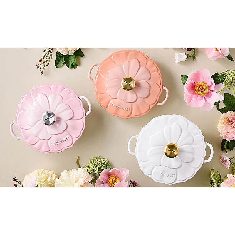 Le Creuset Bräter Signature Blume 26 cm Peche