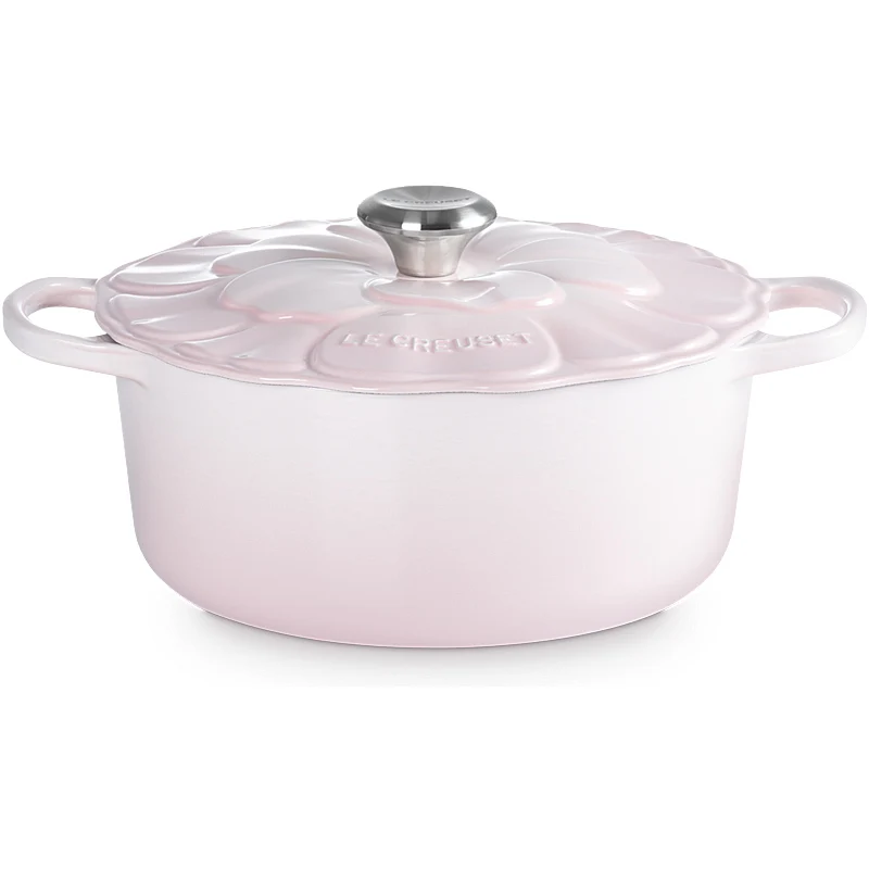 Le Creuset Bräter Signature Blume 26 cm Shell Pink