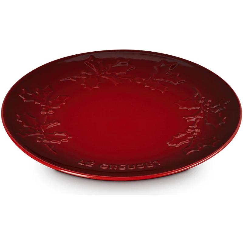 Le Creuset Servierteller Holly 19 cm Kirschrot